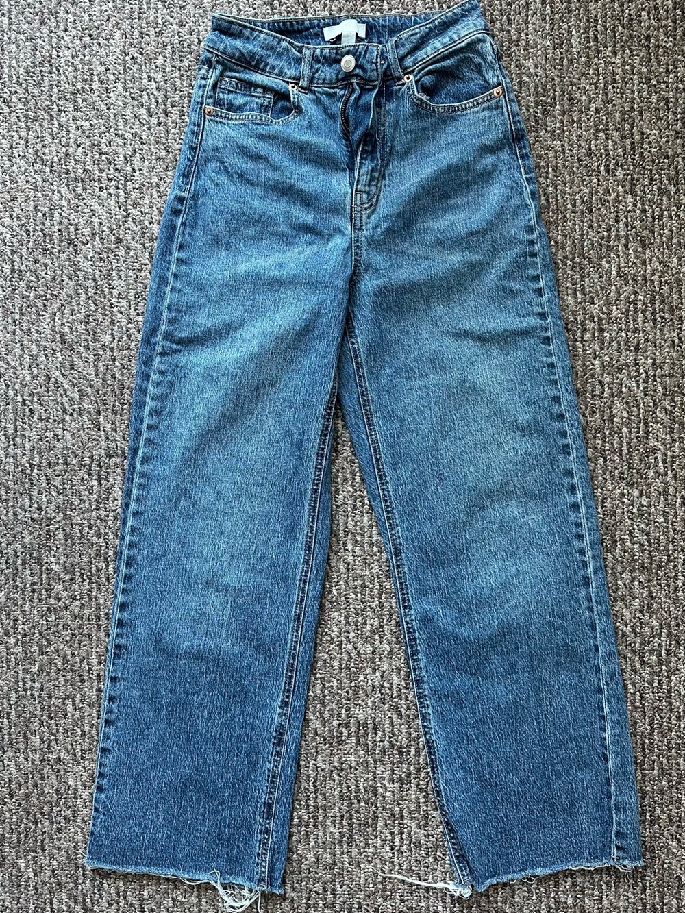 H&M Women’s Blue Wide-Leg Denim Jeans